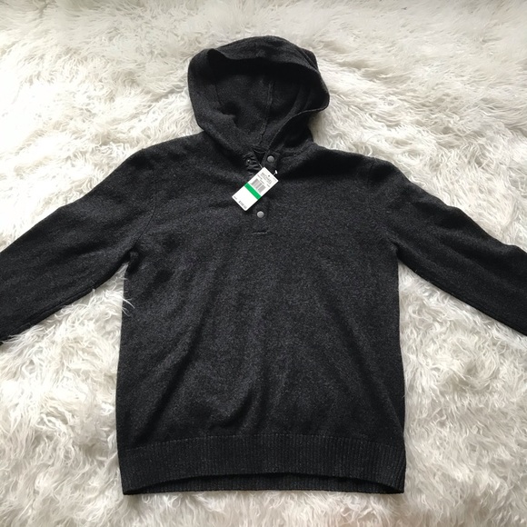 MICHAEL Michael Kors Other - MICHAEL KORS HEATHER BLACK WOOL BLEND HOOD SWEATER